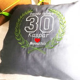 Embroidered Birthday Pillow